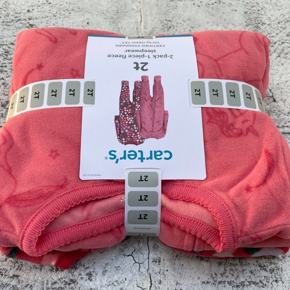 Carter's Baby Sleepwear Set of 2 Fleece 1 Peice Sleep Wear Size 2T - Picture 3 of 9